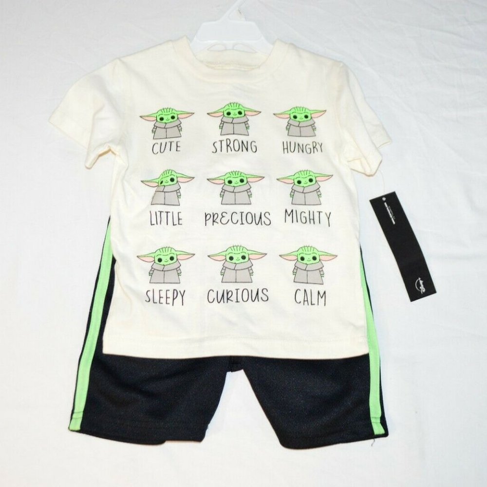 The Mandalorian Baby Yoda Boys T-Shirt and Shorts - Picture 6 of 9